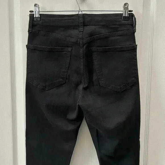 Topshop Moto Skinny Jeans Jamie High Rise Lace Up Ankle Crop Black Size 26 - Picture 8 of 16